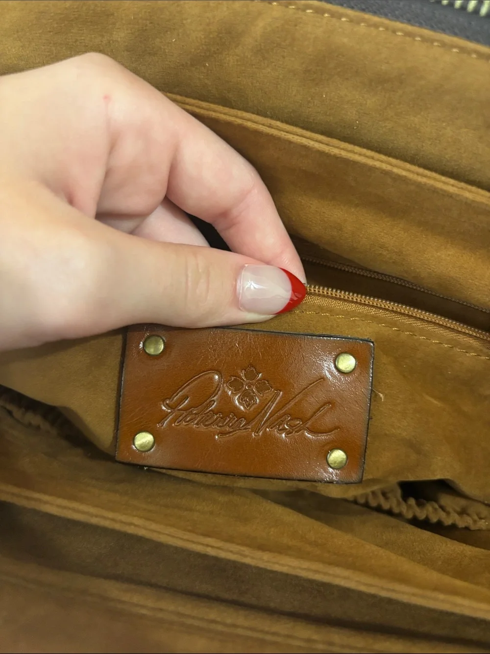 Patricia Nash Paris Embossed Floral Leather Satchel - Florence Brown